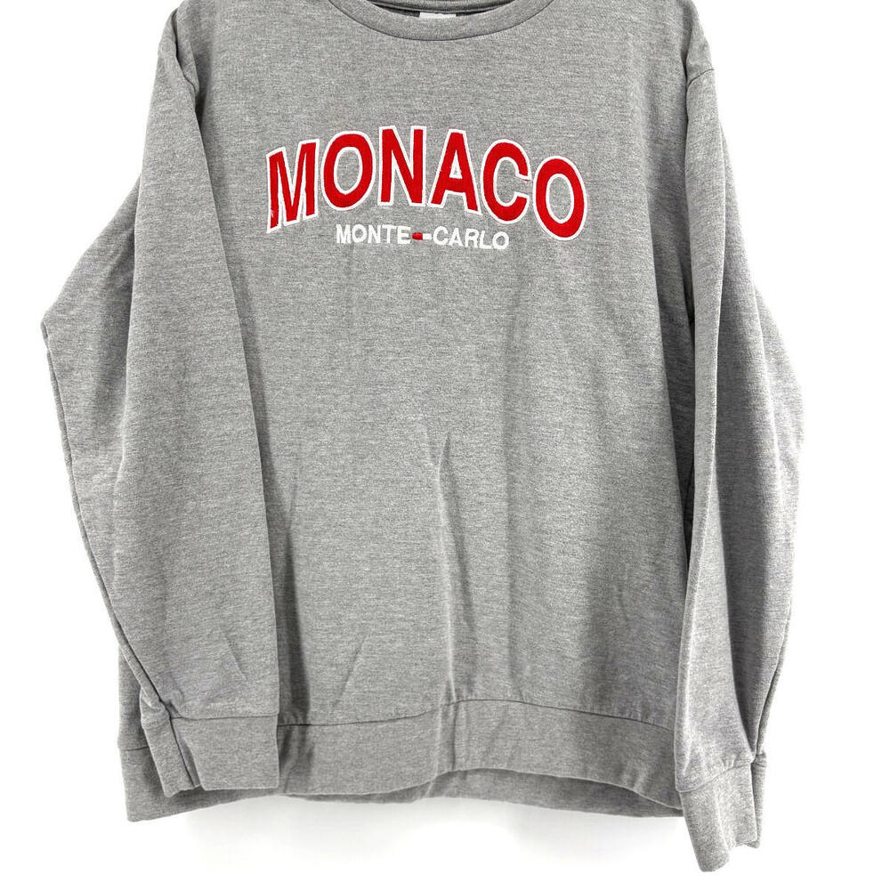Souvenirs Shop Monaco Sweatshirt/Heavy Tshirt 'Monaco Monte Carlo' Gray Medium